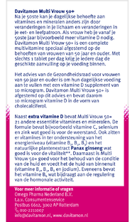 Davitamon Davita Multi Vrouw 50 Plus - extra D3 60TB
