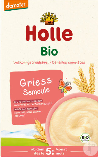 Holle Céréales Complètes Semoule Après 4 Mois Bio 250g