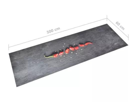 Tapis de cuisine lavable Poivre 60x300 cm