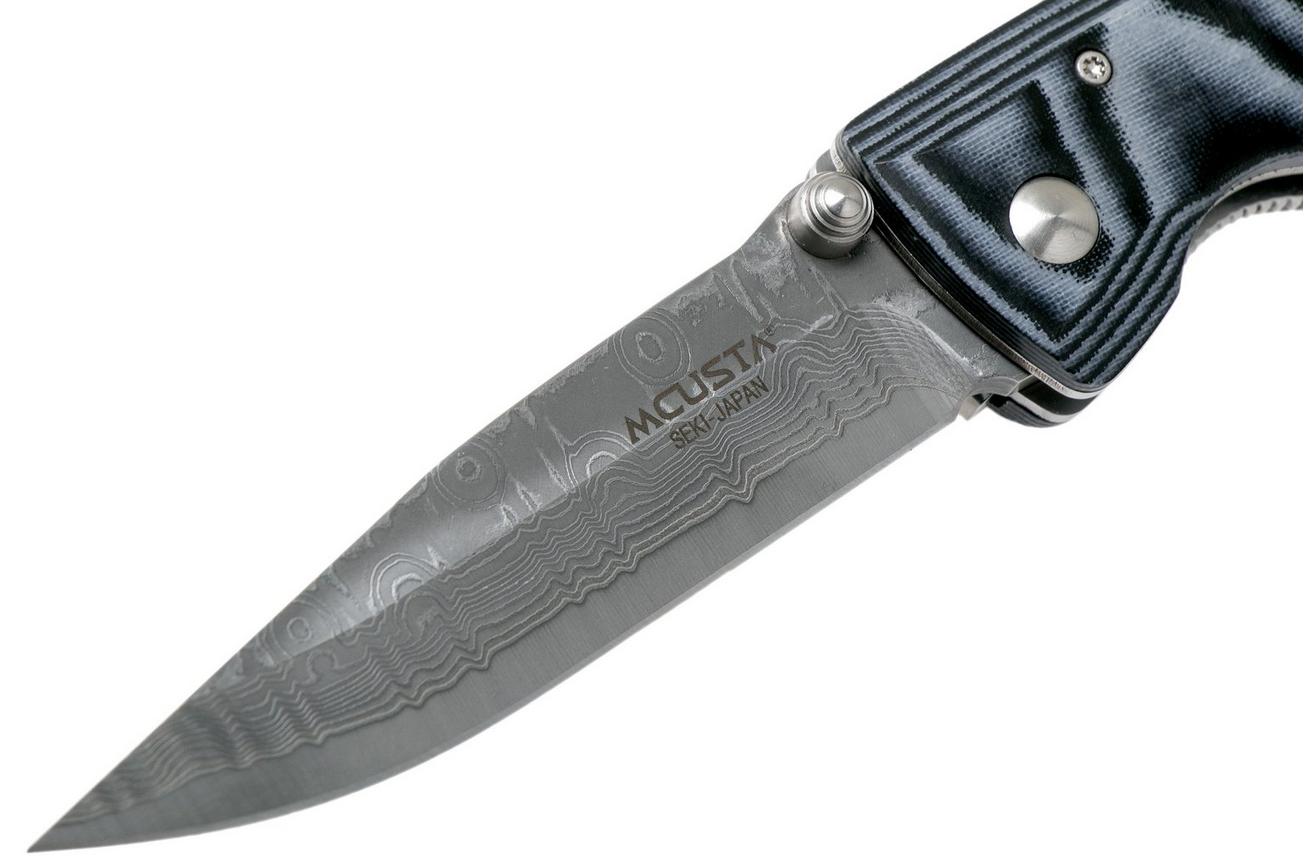 Mcusta MC-0010D Classic Wave, blue micarta, herenmes