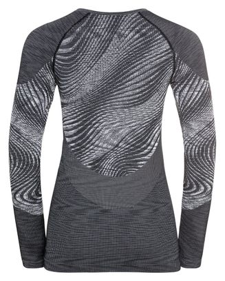 Maillot Manches Longues Femme Odlo Blackcomb Eco Noir Gris
