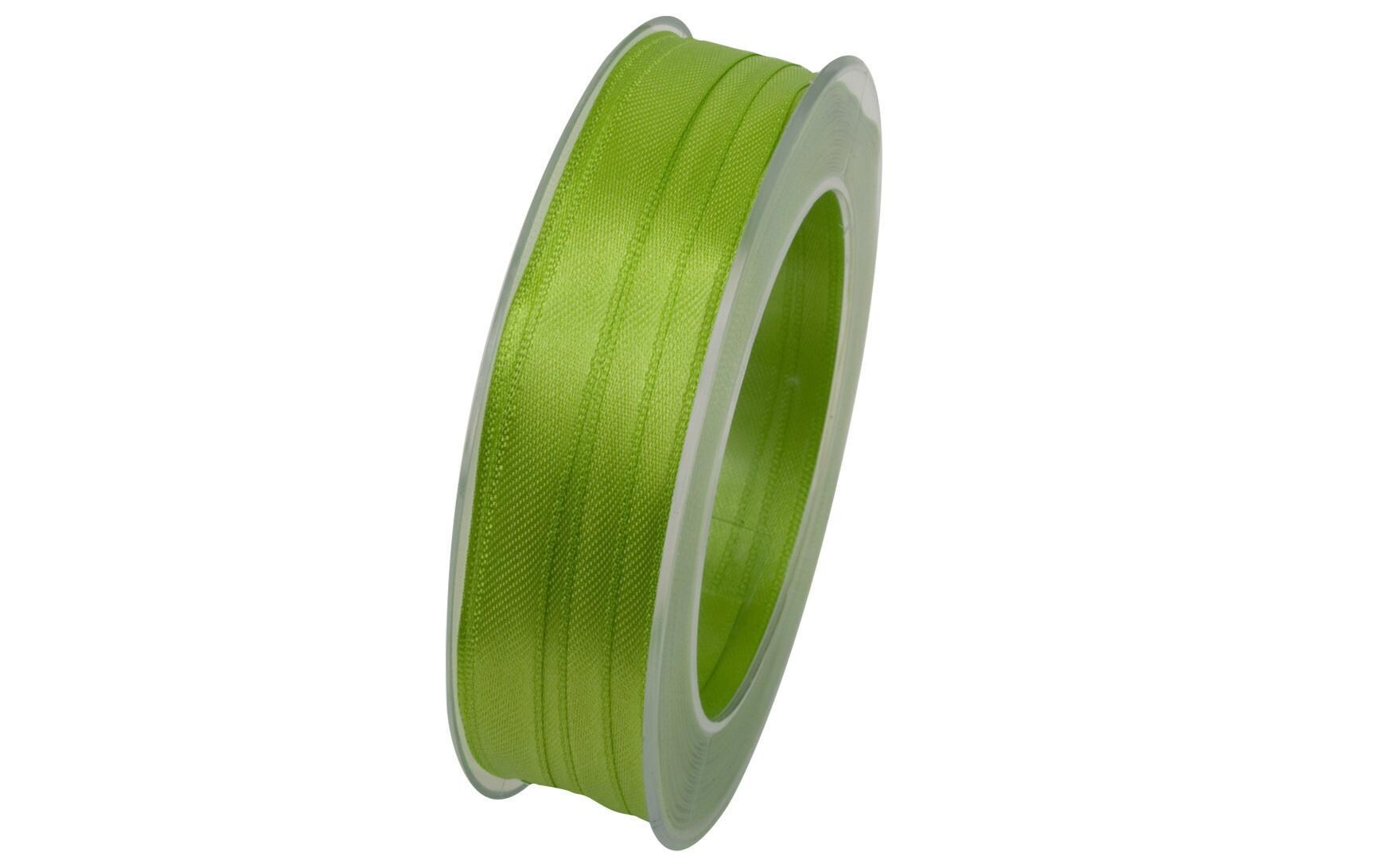 Satinband 10 mm x 25 m, Apfelgrün, 1 StückDoppelsatin-Geschenkband