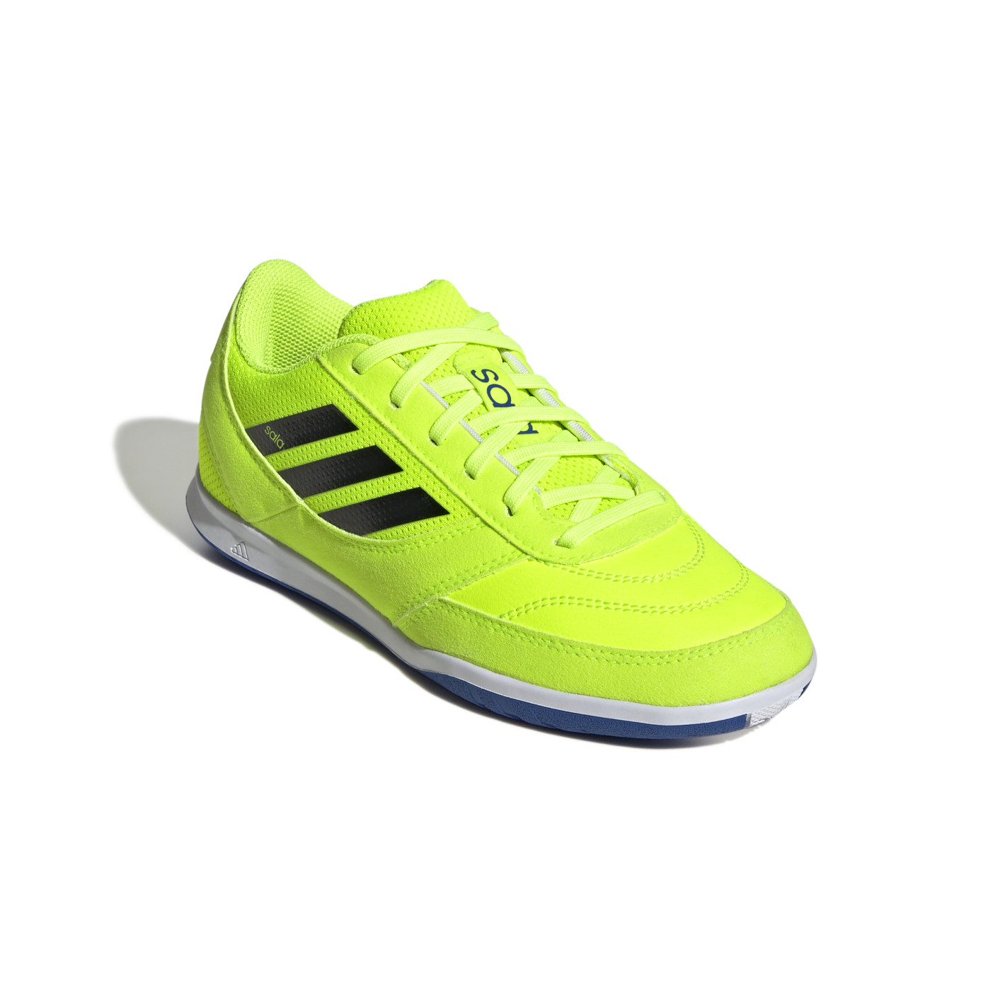 Adidas Top Sala Competition II Zaalvoetbalschoenen (IN) Kids Neongeel Zwart Blauw