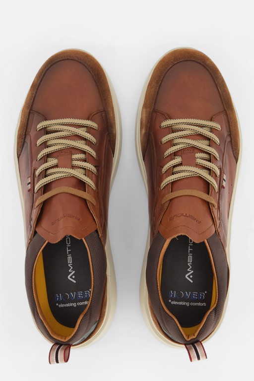Ambitious Hover Sneakers cognac Leer