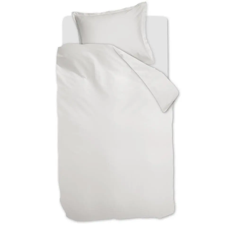 Ambiante Satin Uni dekbedovertrek - 140x200/220 - Wit