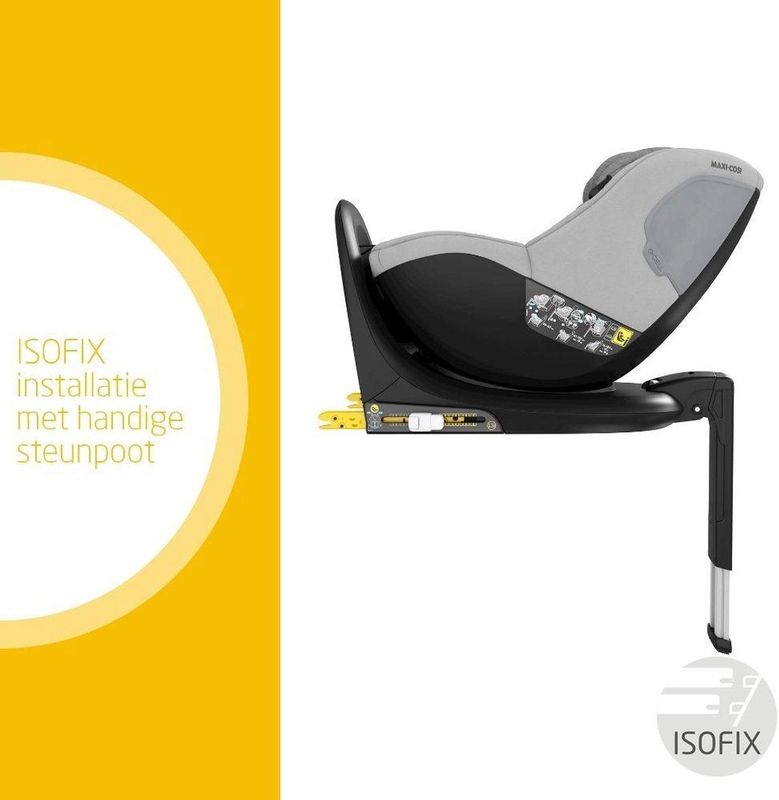 Maxi-Cosi Mica i-Size Autostoeltje - 360° draaibaar - Authentic Grey