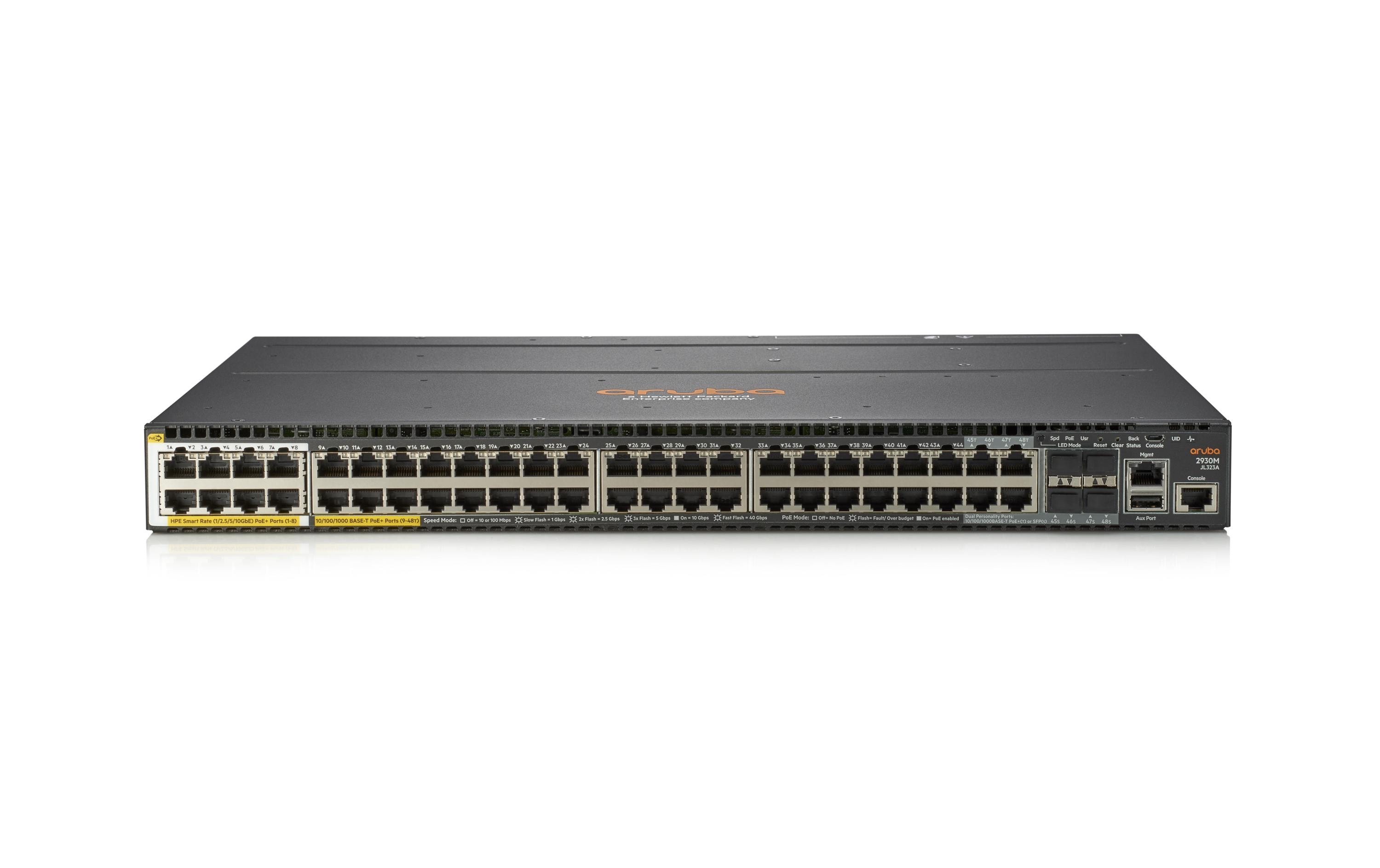 PoE+ Switch 2930M-40G-8SR-PoE+ 48 Port<br>Layer-3-Switch zur Rackmontage mit PoE