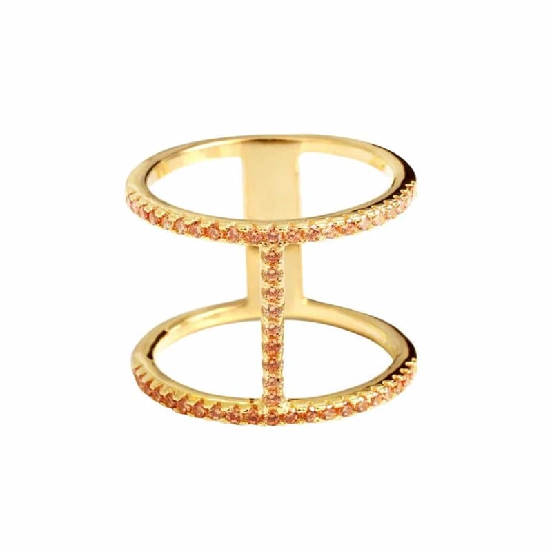 Bague Argent Motif Evasion Doré