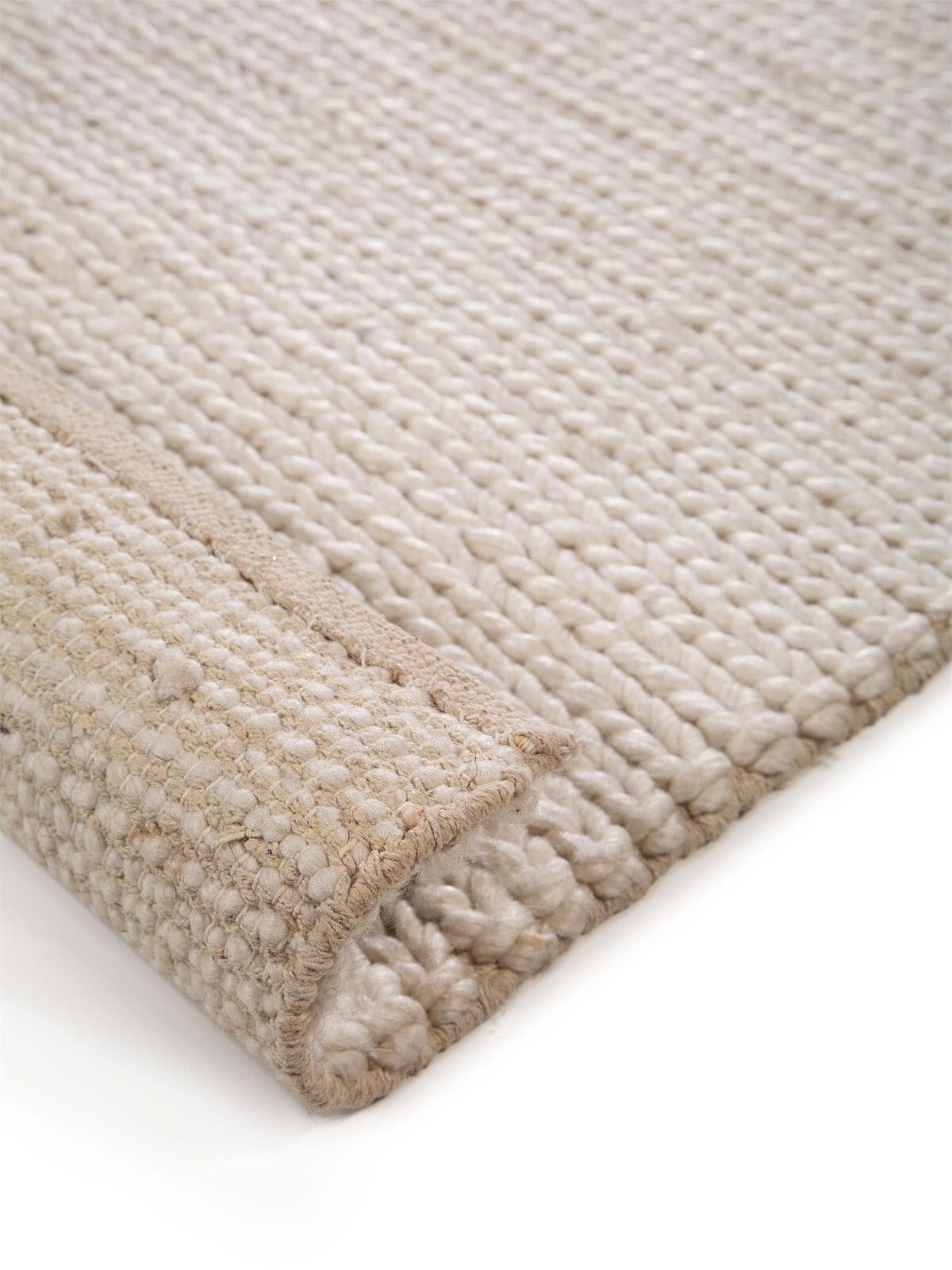 benuta pure Wollteppich UNO 120 x 170 cm cream