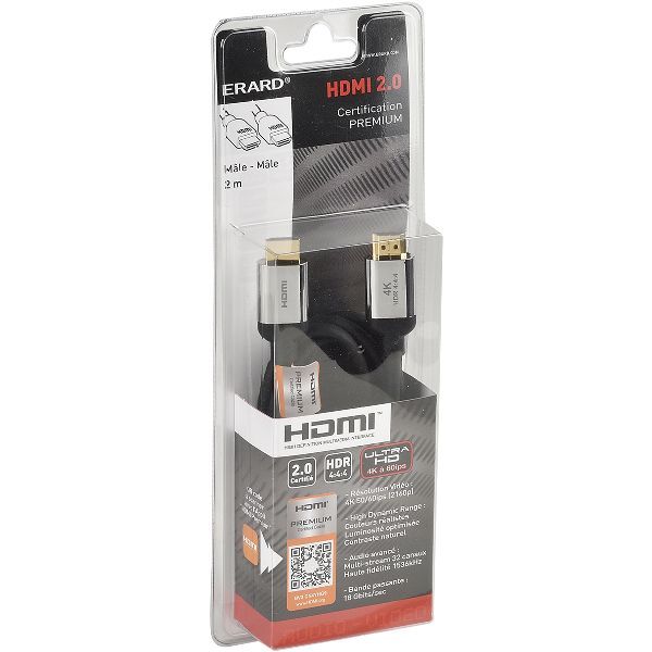 Cordon HDMI 2.0b - A mâle à mâle - 6850r