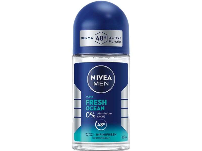NIVEA MEN Deo Roll-on Fresh Ocean Male 50 ml Fresh Ocean Deodorant mit frischem Duft für ein frisches Hautgefühl