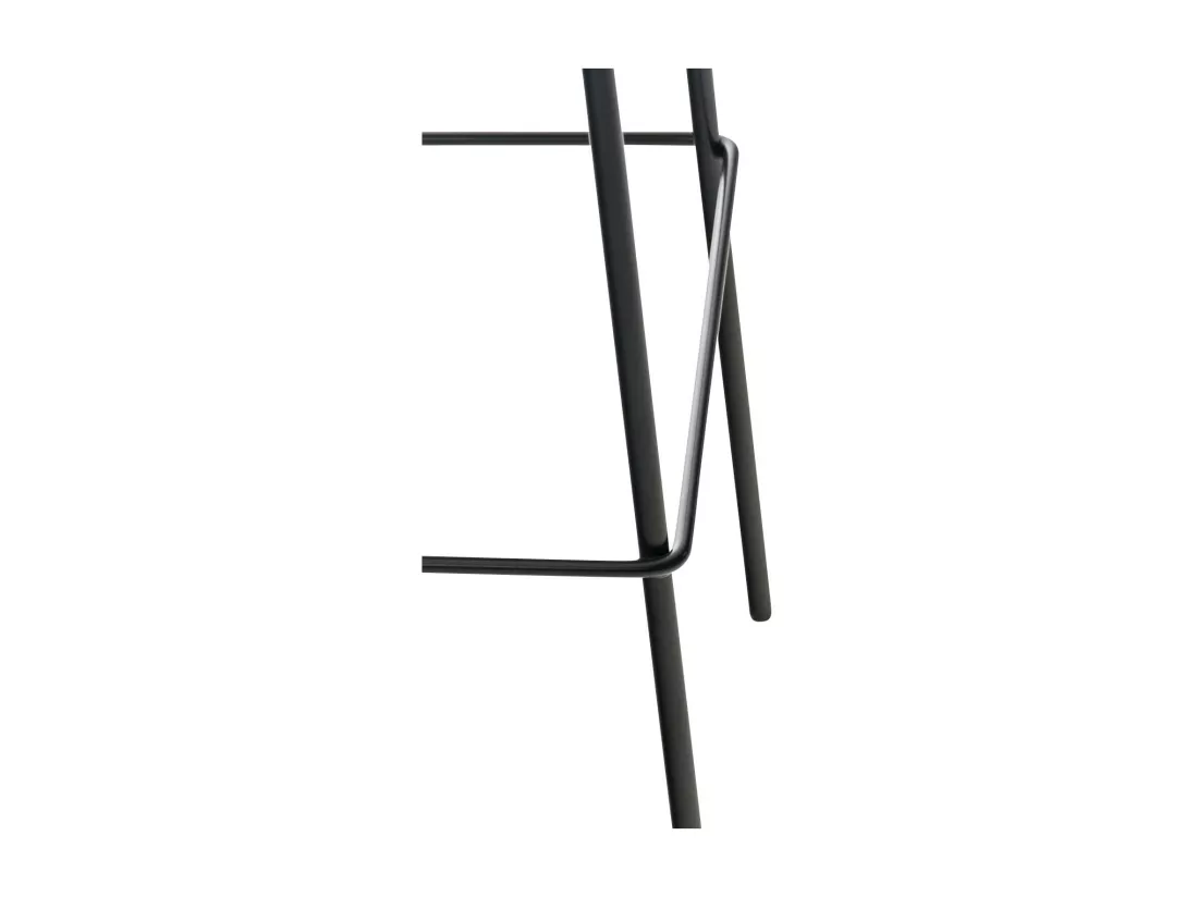 Tabouret de bar - Tissu & Noir - Crème - Hover