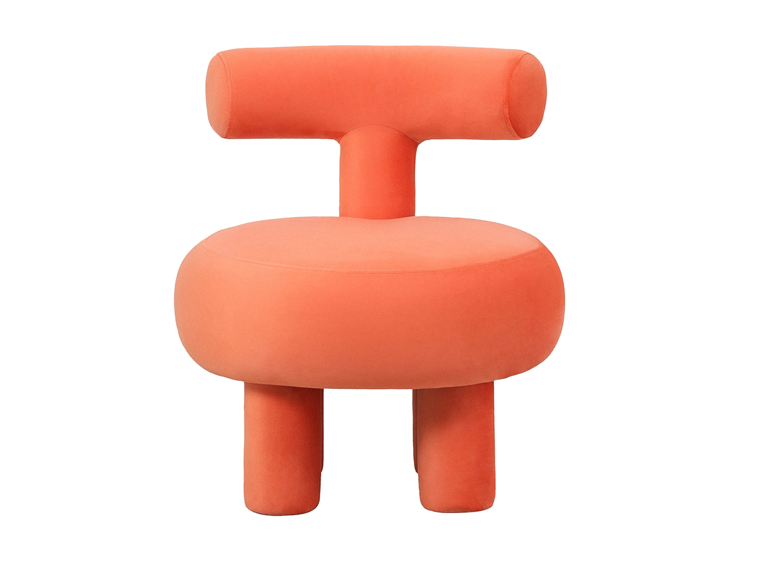 Chair Abrazo velvet peach orange