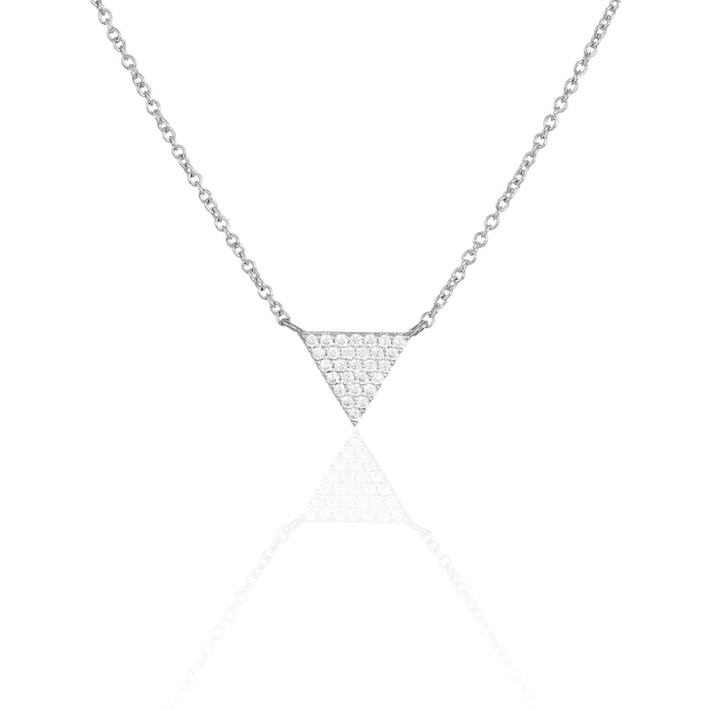 Collier Brendana Argent Blanc Oxyde De Zirconium