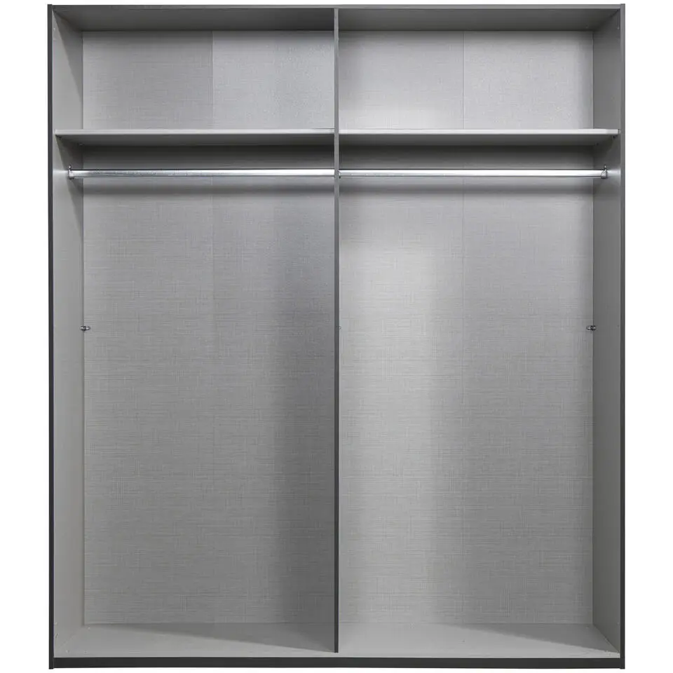 Kledingkast Milaan 4-deurs - grafiet - 236x180x58 cm
