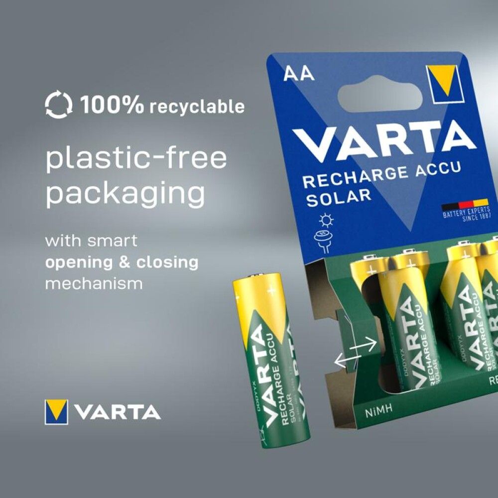 BATTERI VARTA SOLAR AAA 550MAH 2-PAKK