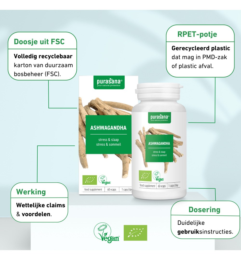 Purasana Ashwagandha Vegan Bio (60 vega capsules)