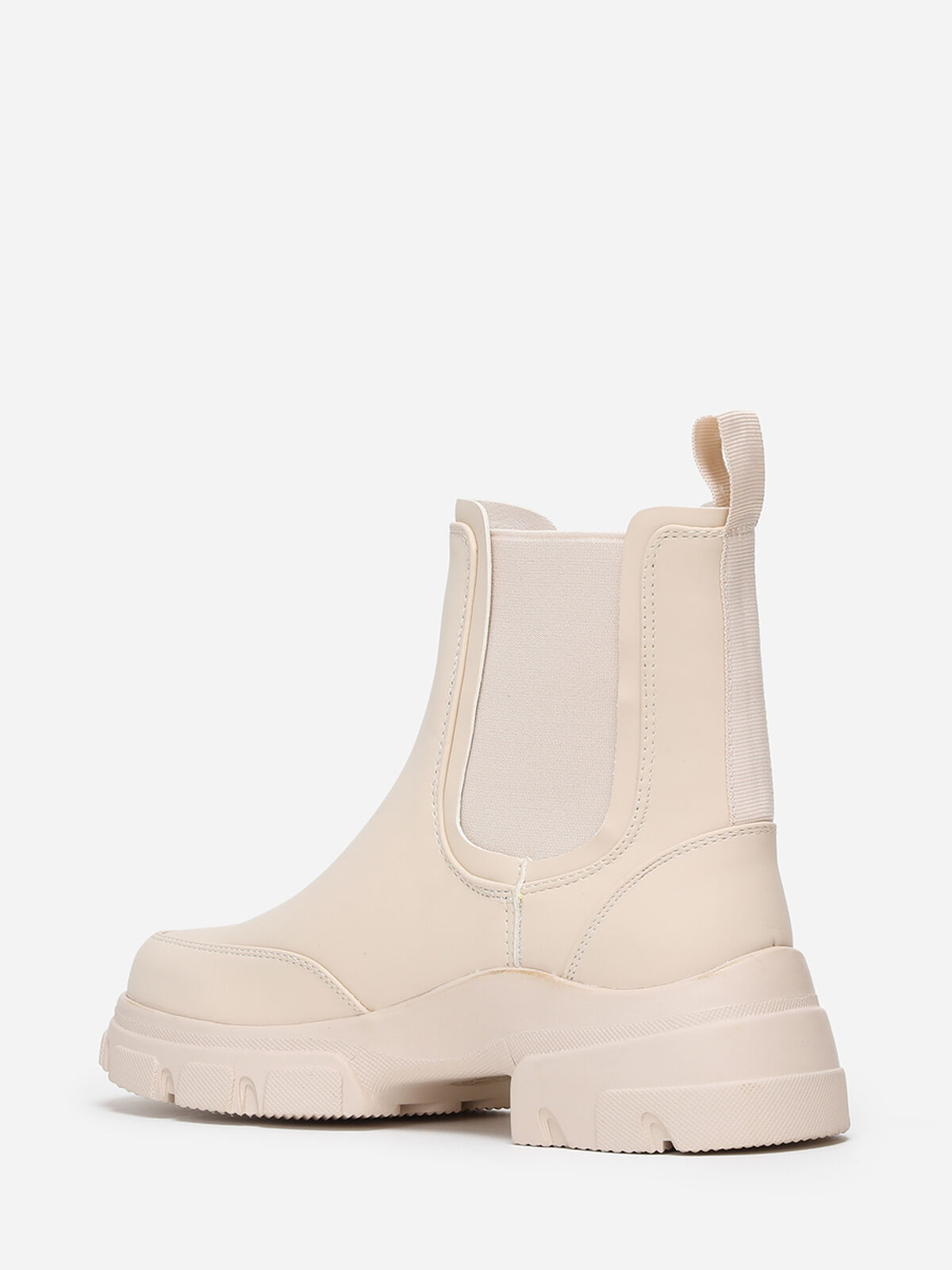 Chelsea crantées effet mat- Beige