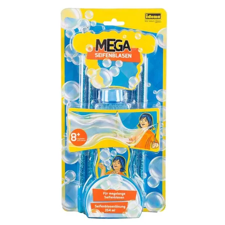 Idena Mega-Seifenblasen-Set, 2 Stäbe, inkl. 354 ml Seifenlösung