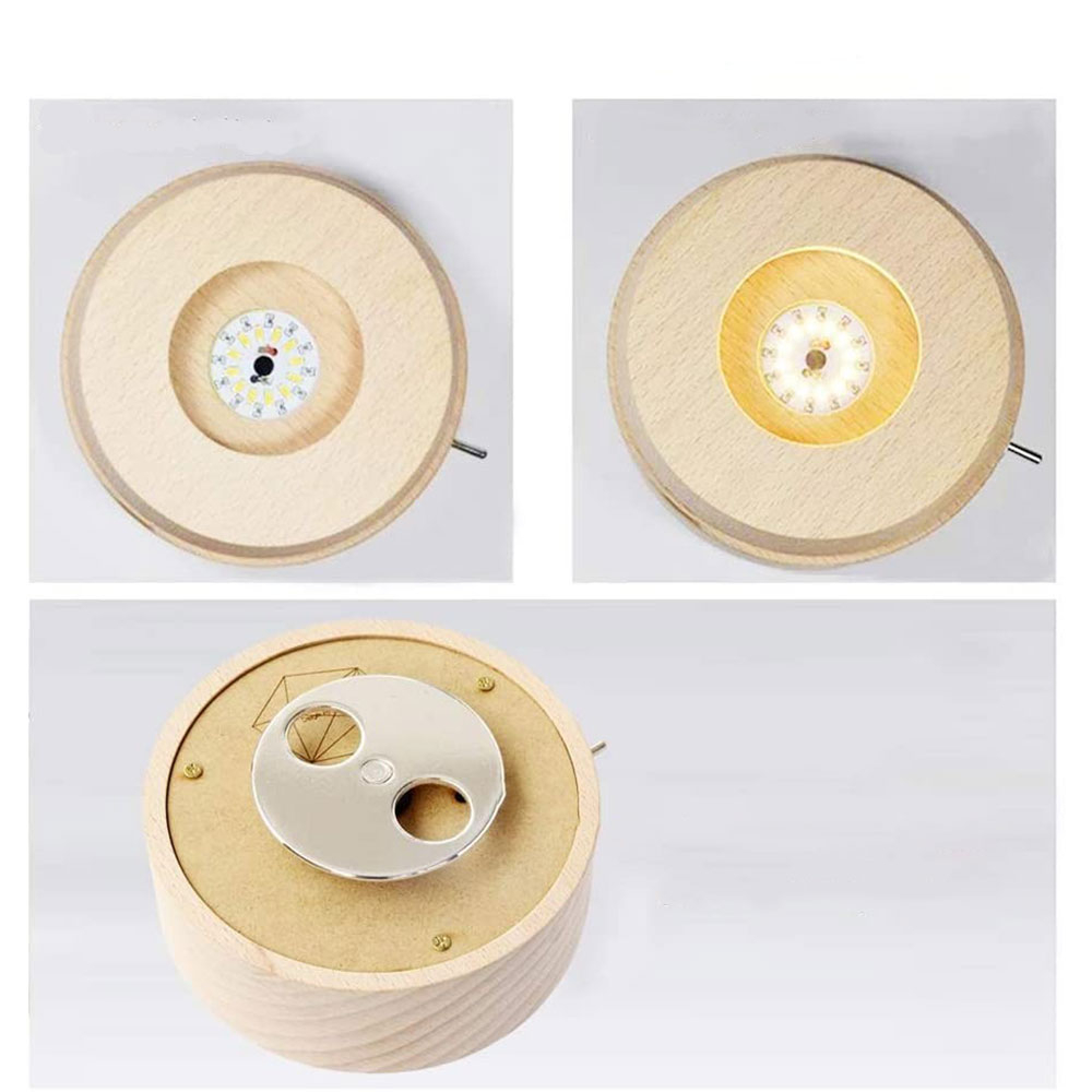 360° LED Kristall Kugel USB Galaxy Nachtlicht Home Dekoration mit Musik - Erde
