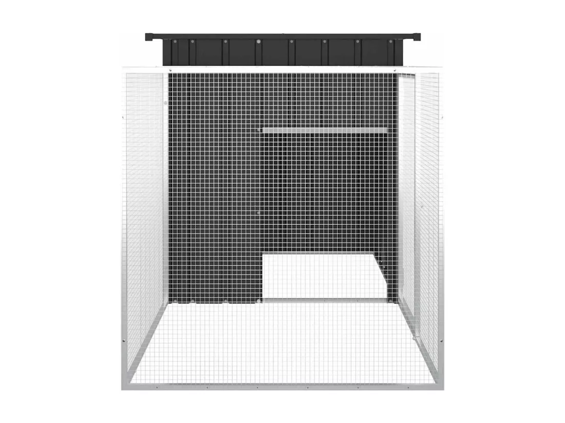 Cage pour poules Anthracite 200x91x100 cm Acier galvanisé