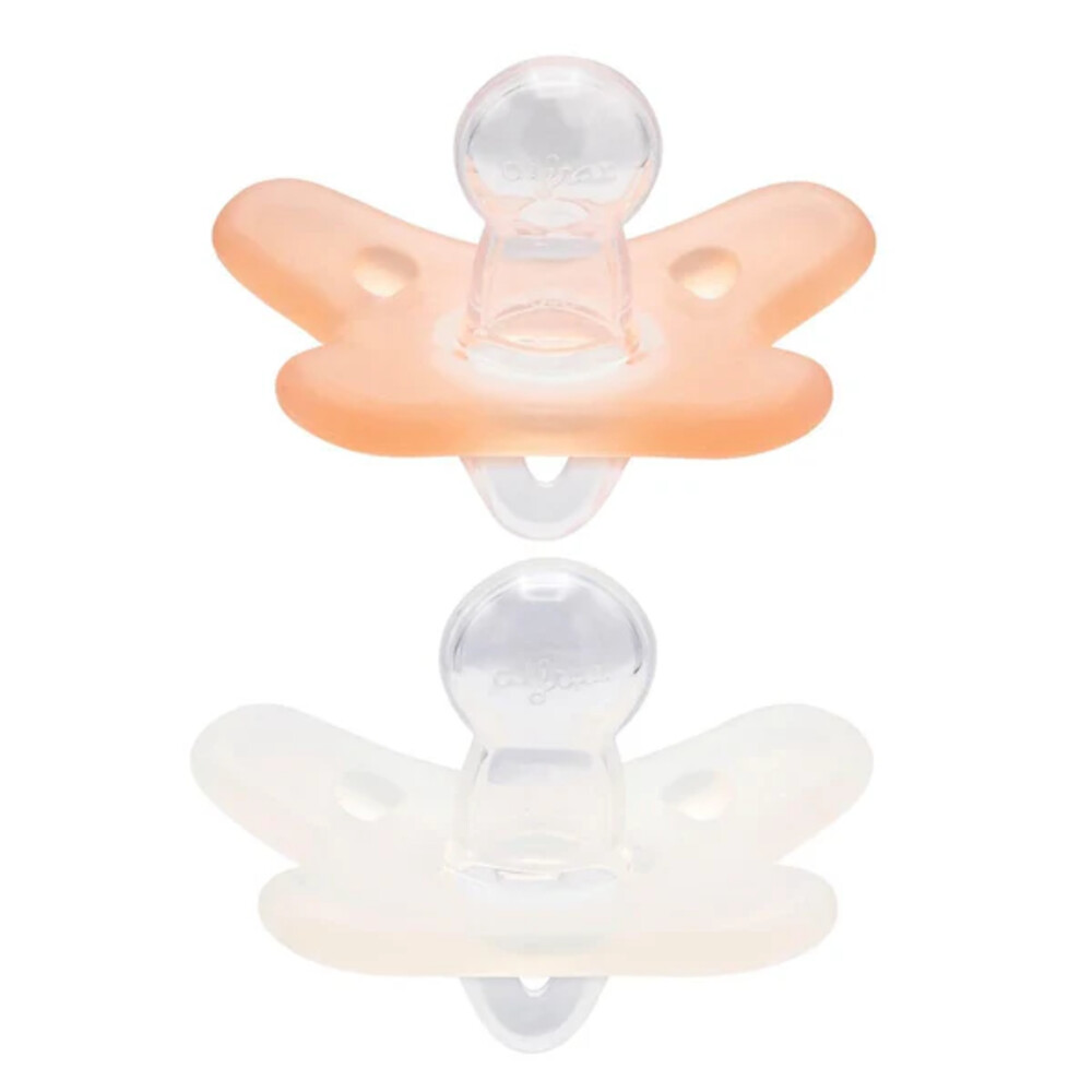 Difrax Fopspeen Natural Siliconen 0-6 mnd Blossom White2 stuks