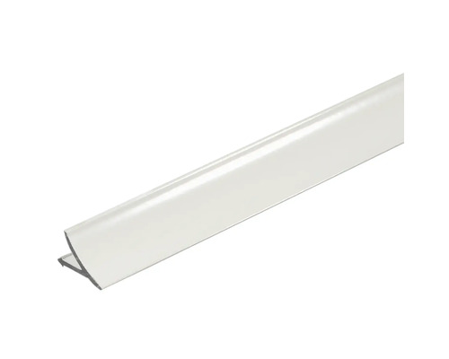 T-Cove verbindingsprofiel, aluminium, wit, 250 cm hoog, 12 mm