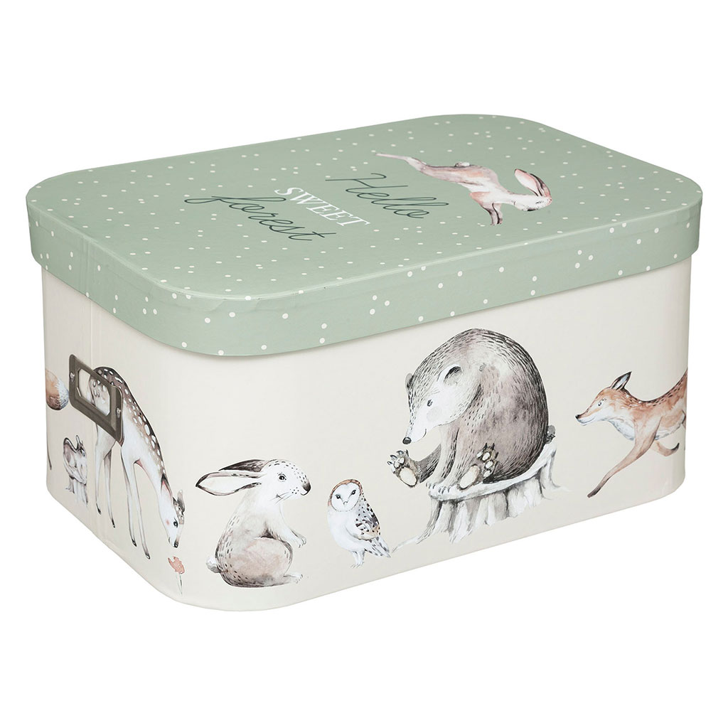 Boîte de rangement imprimée en carton L 36.8xH 19cm