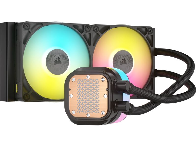 Corsair Wasserkühlung ICUE Link Titan 240 RX RGB Weiss CPU-Flüssigkeitskühler mit RX120 RGB-Lüftern