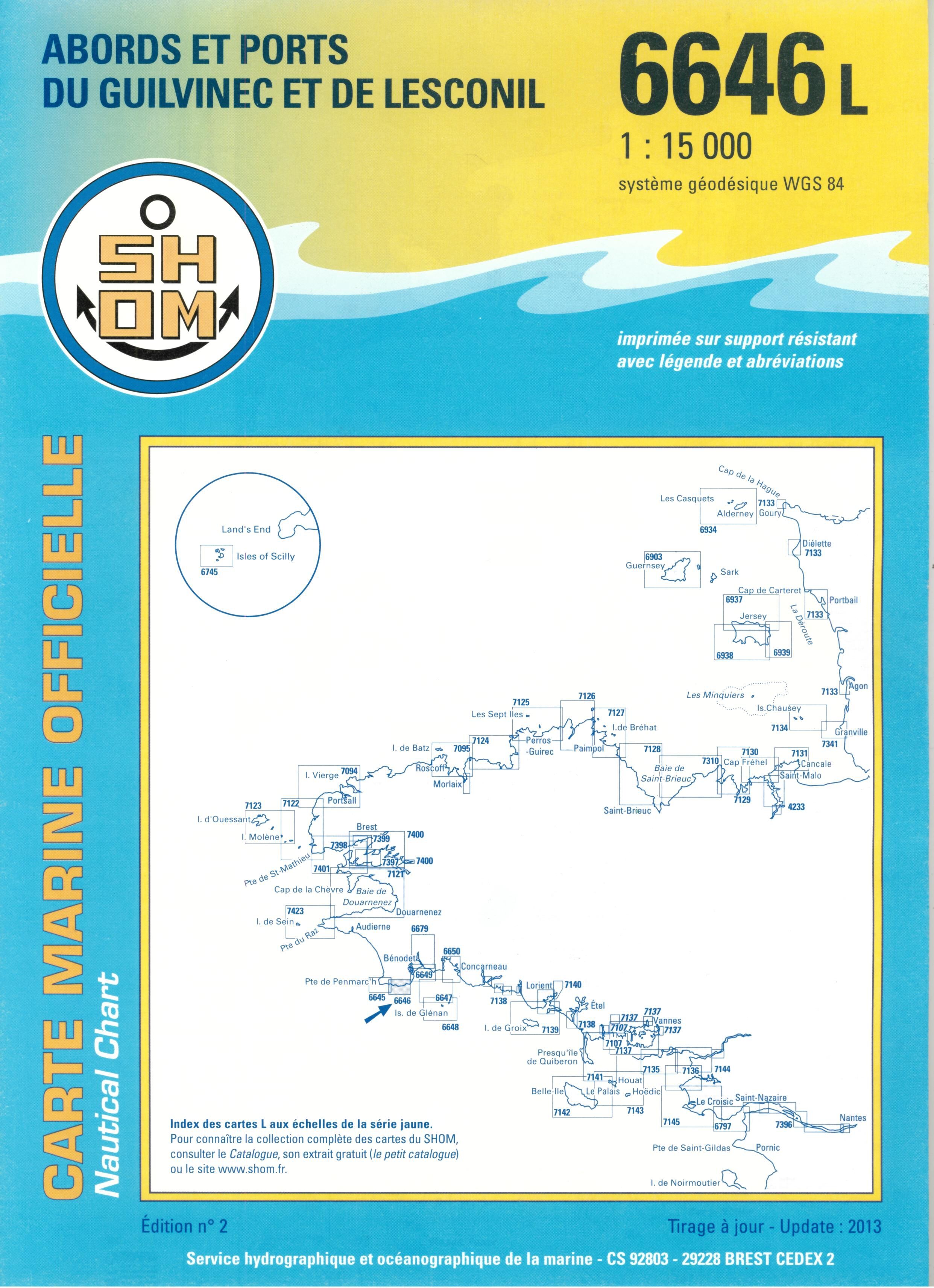 EPSHOM - 6646L ABORDS ET PORTS DU GUILVINEC