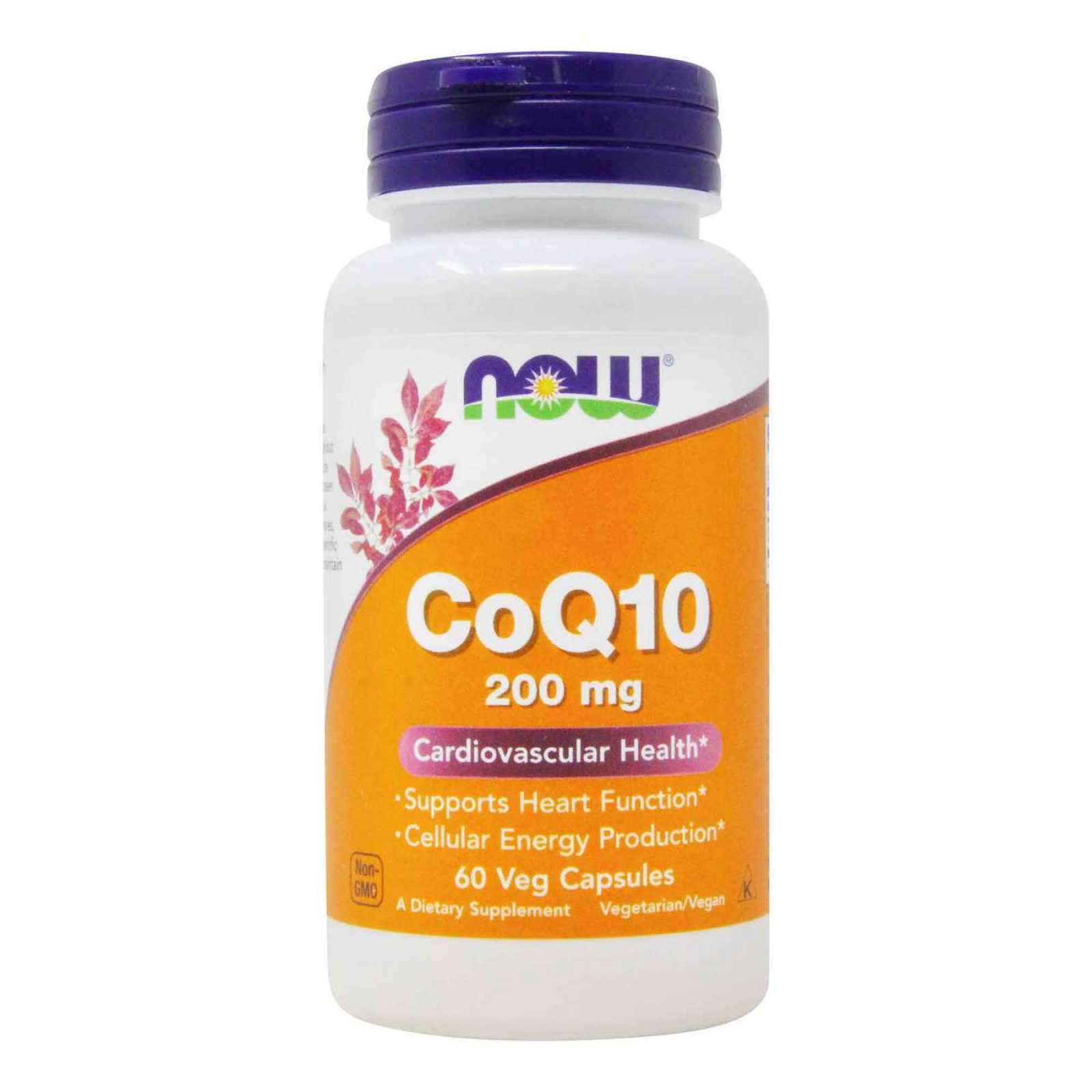 NOW Foods Coenzima Q10 200 mg 60 cápsulas