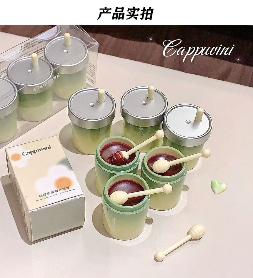 Cappuvini - Garden Season Straw Cup Glossy Lipstick - 6 kleuren