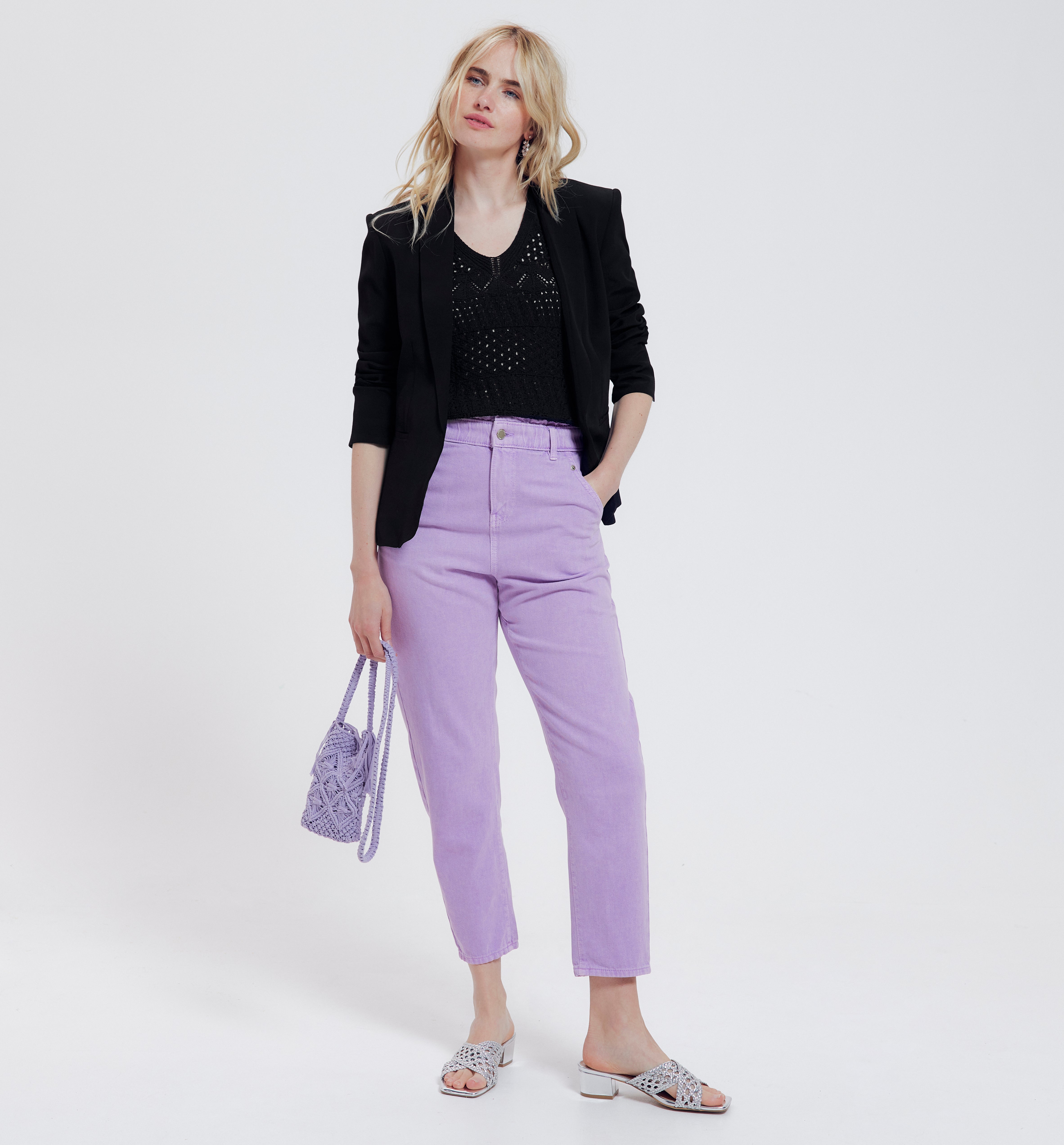 Veste de tailleur unie Femme - Noir