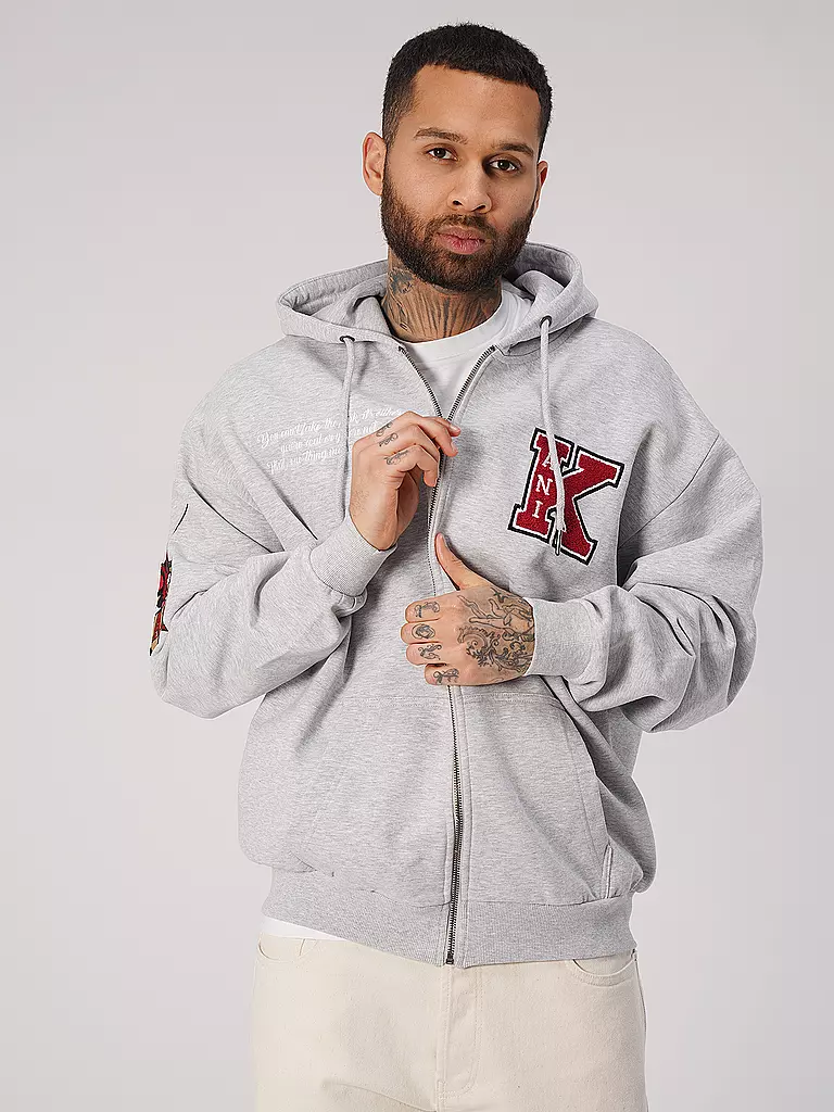 KARL KANI Sweatjacke  hellgrau