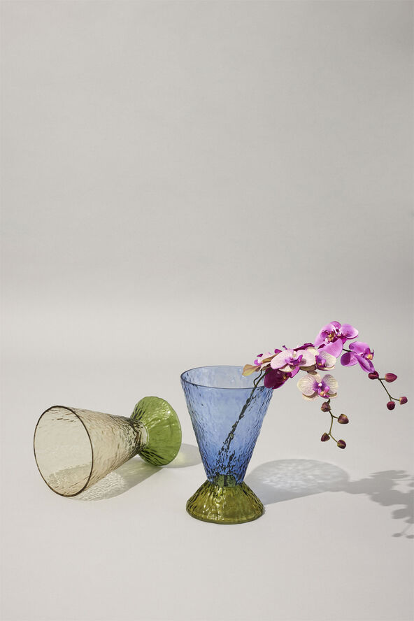 Hübsch Abyss Vase Lyseblå/ Olive Blue,olive