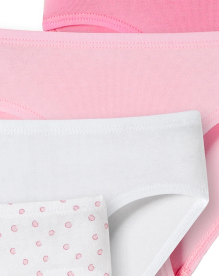 Slip FINE DOTTY 5er-Pack in weiß/rosa