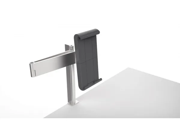Durable Tablet Holder TABLE CLAMP metallic silver