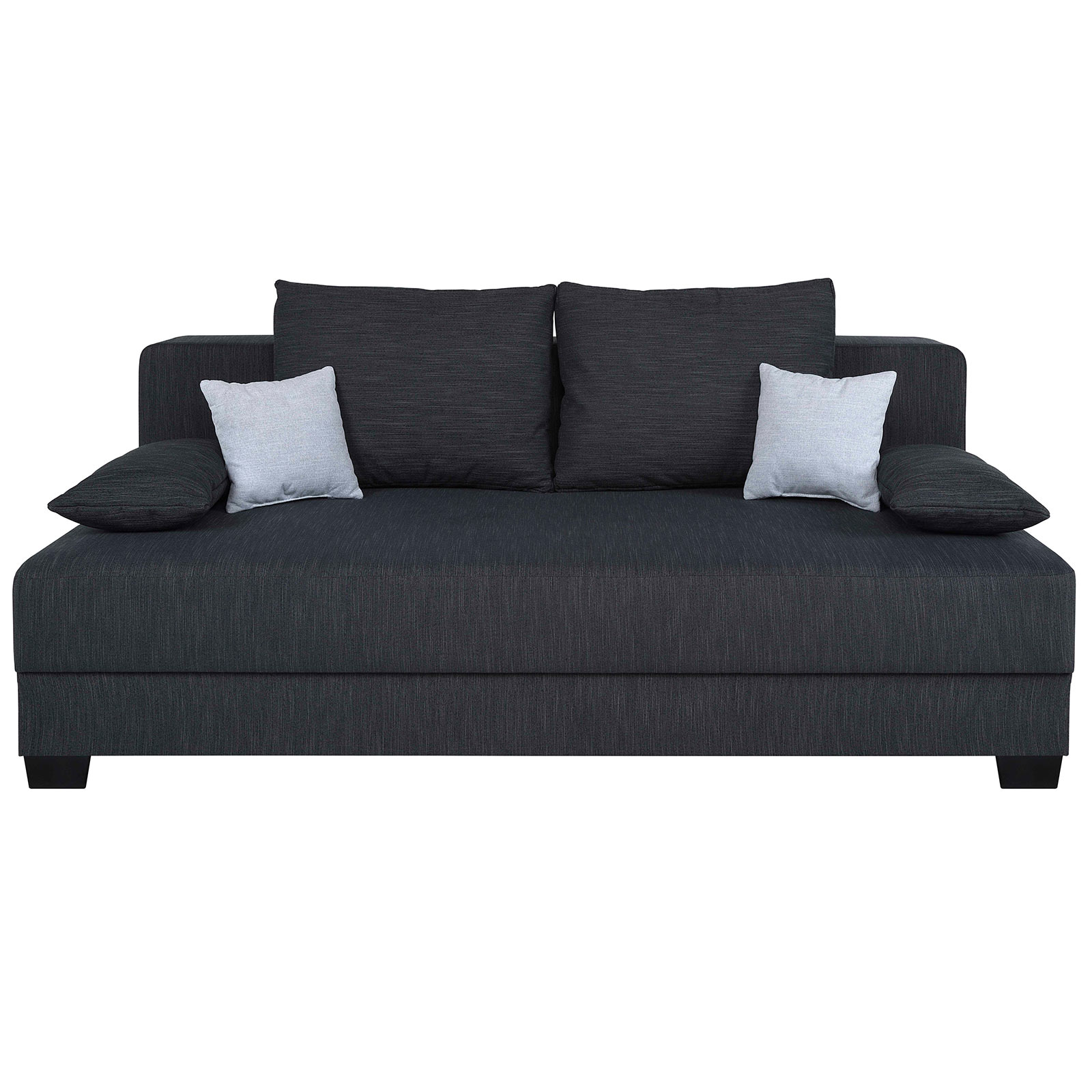 Boxspringsofa - schwarz - Dauerschläfer - mit Staukasten