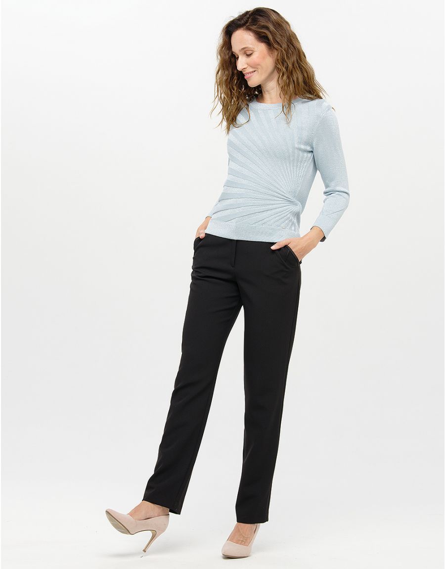 Pull bleu irisé chic