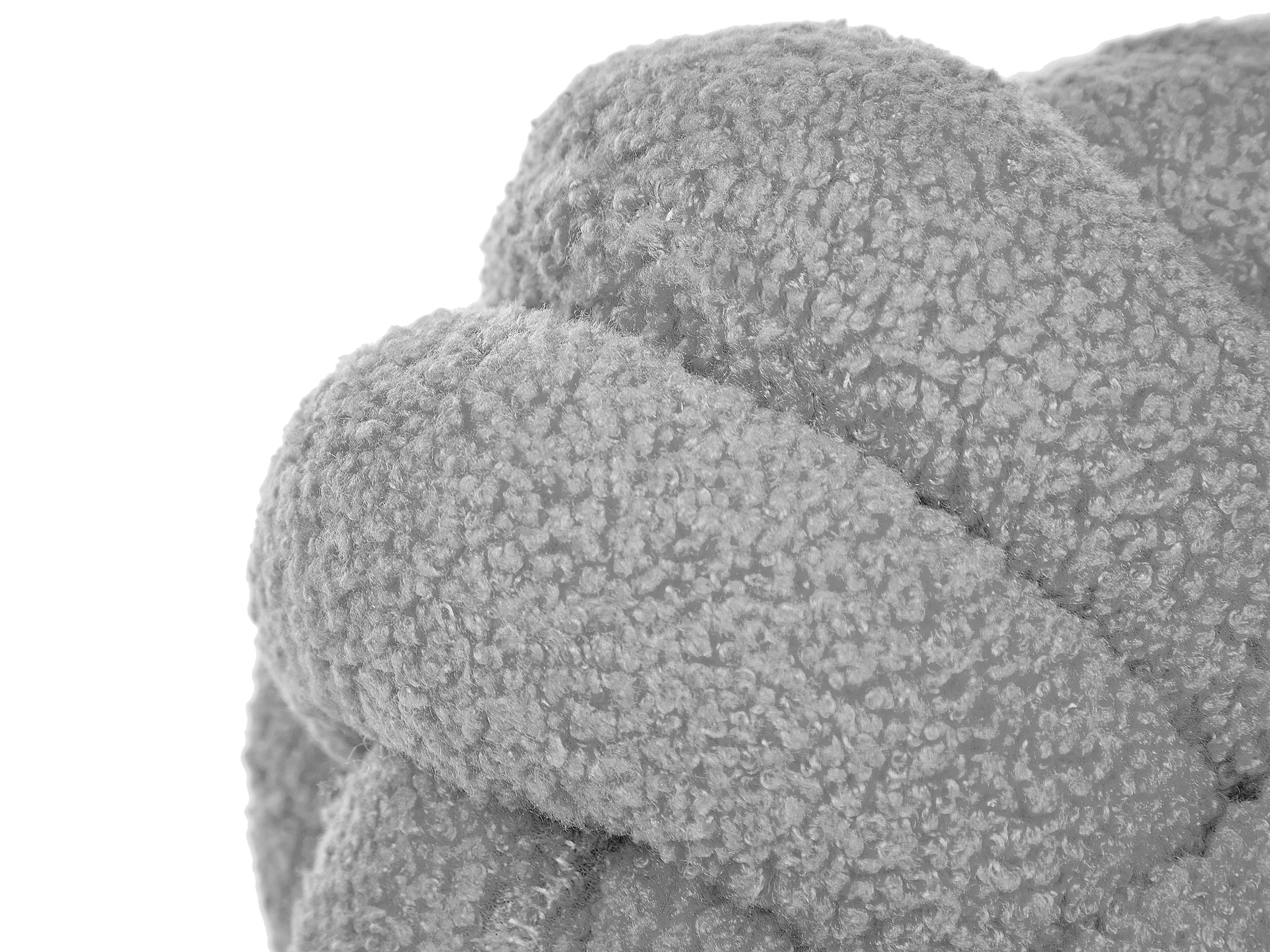 Sierkussen MALNI Bouclé 19 x 19 cm Grijs effen