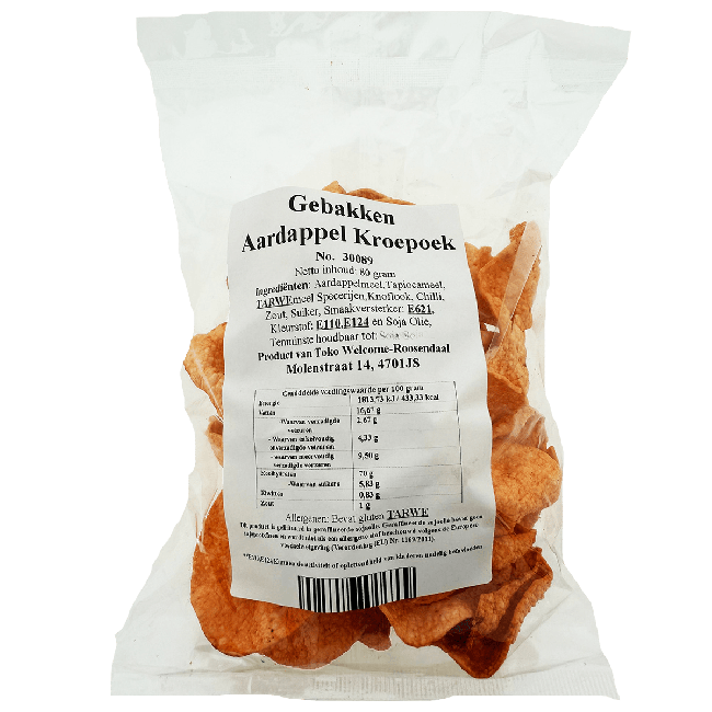 Chef Kok Gebakken Aardappel Kroepoek (Kentang Manis) 80g