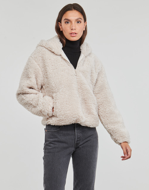 Only - ONLELLIE SHERPA HOODED JACKET CC  OTW - Beige
