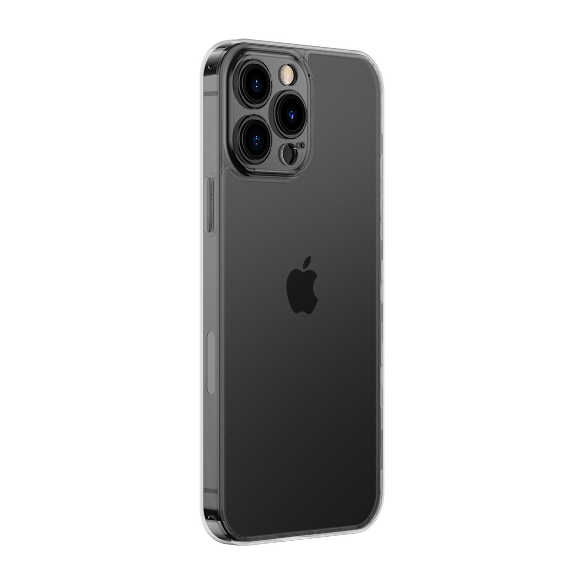 iPhone 13 Pro Hybrid Hülle Frosted Glass TPU Bumper   Acryl Rückseite   Kameraschutz - Grau (Matt)