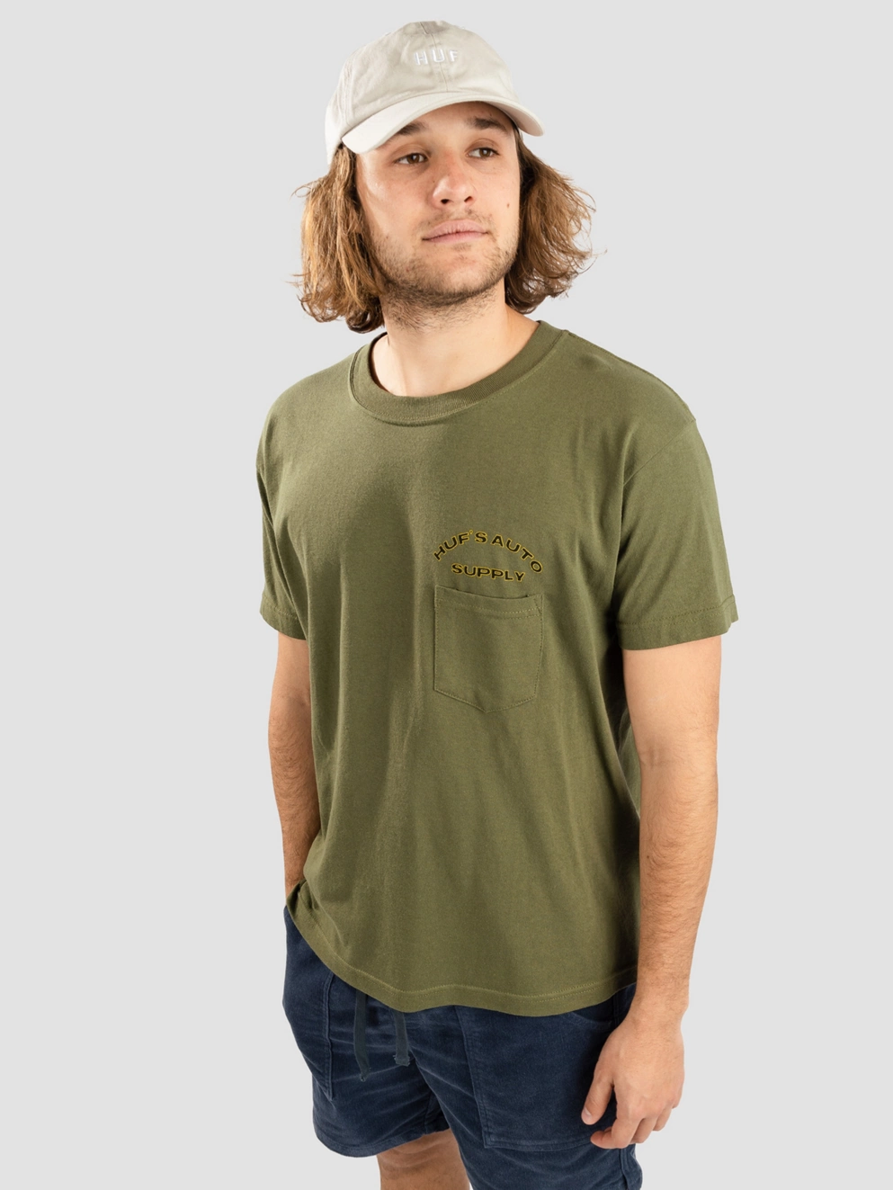HUF Chop Shop Pocket T-Shirt olive