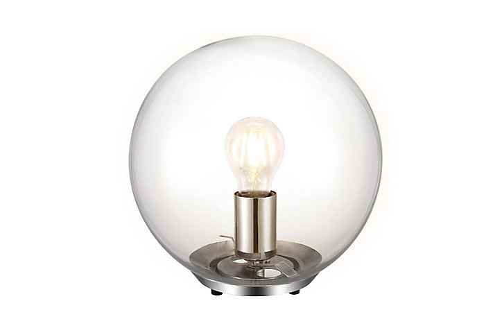 Lampe à poser Barool E27 IP20 verre transparent