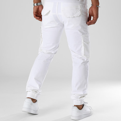 Pantalon Cargo 0387 Blanc