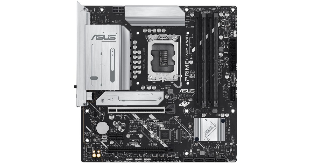 ASUSPRIME B860M-A WIFI socket 1851 moederbord  (RAID, 2.5 Gb-LAN, Wi-Fi 6E, BT, Sound, µATX)