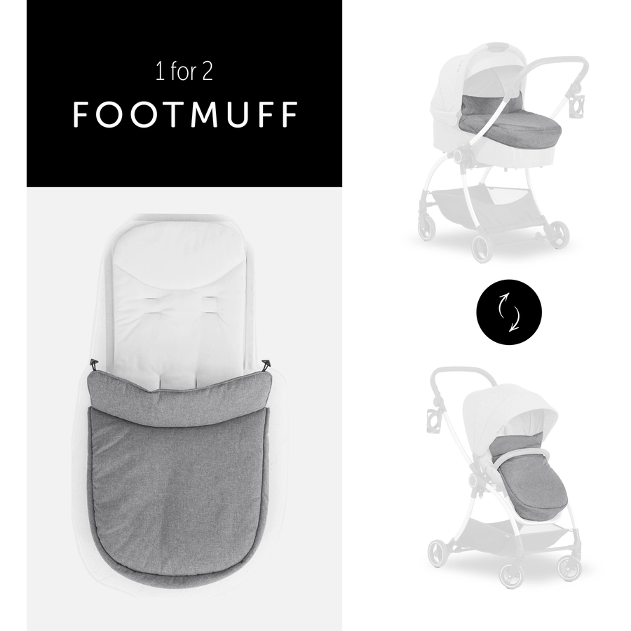 hauck Kinderwagenaufsatz Colibri Melange Grey