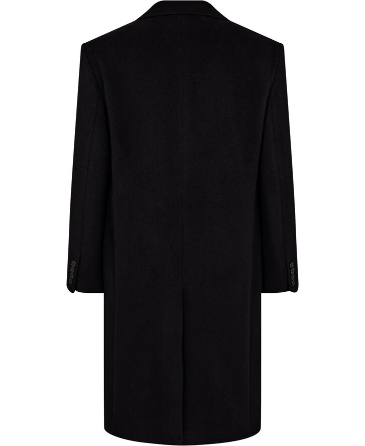 Filippa K Relaxed Wool Crombie Coat Black