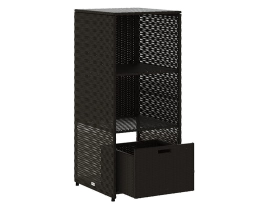 VIDAXL - Armoire de jardin Armoire de rangement de jardin noir 50x55x115 cm résine tres...